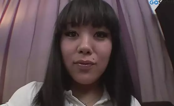Asian Sex Slave Fingering Her Clit and Gagging on Cock