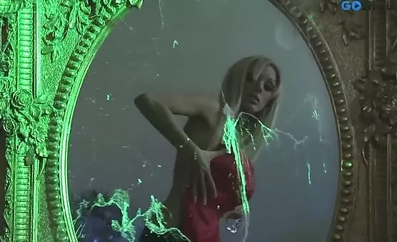 Masked Gentleman Enticed by a Seductive Blonde in Red