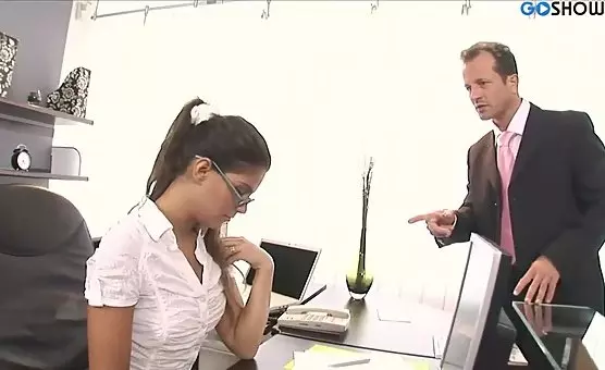 Blonde Secretary Fucks Boss at Office